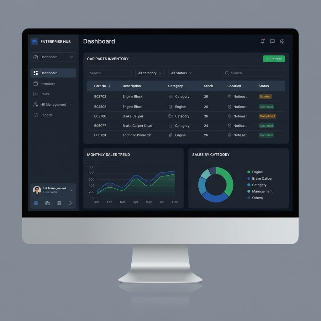 JKAutomobile - Inventory & HR Management Desktop Software